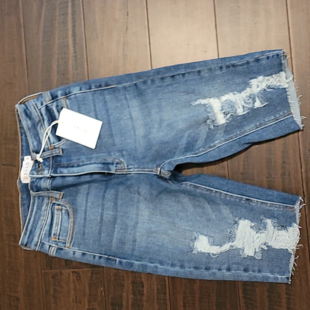 BNWT Cello Distressed Bermuda Shorts